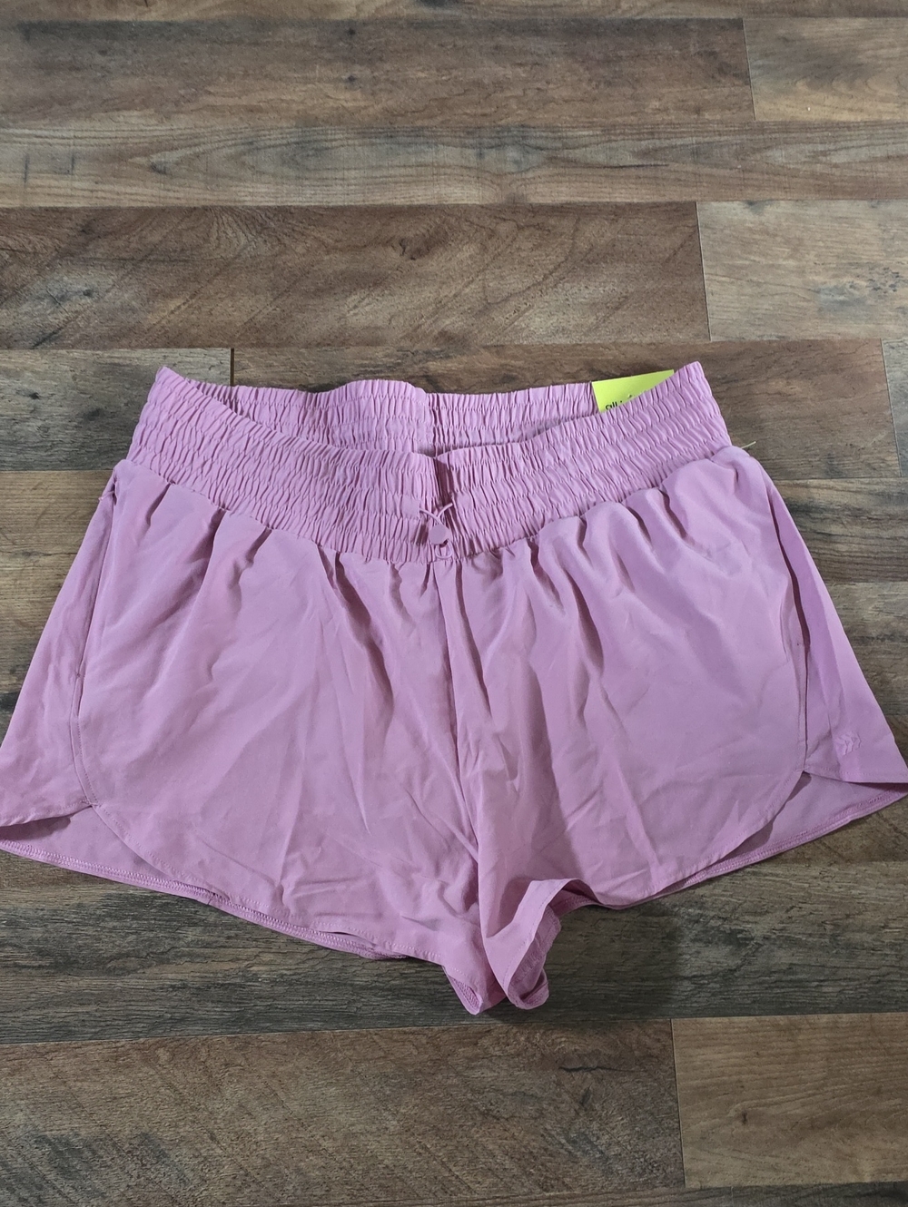 all in motion Pink Smocked-Waist Athletic Shorts